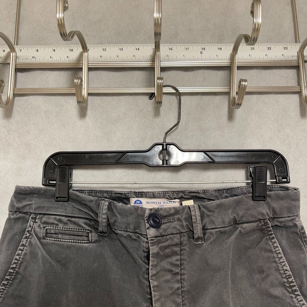 North Sails‎ Pants Men 32x31 Gray Khaki Chino Button Fly Slim Technical Casual